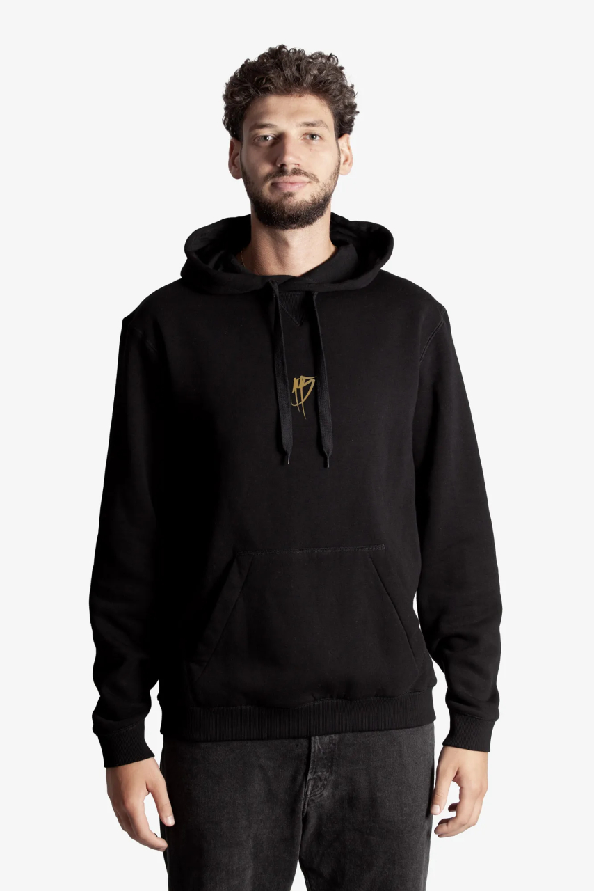 Langer oversized Hoodie in schwarz fuer lange Menschen