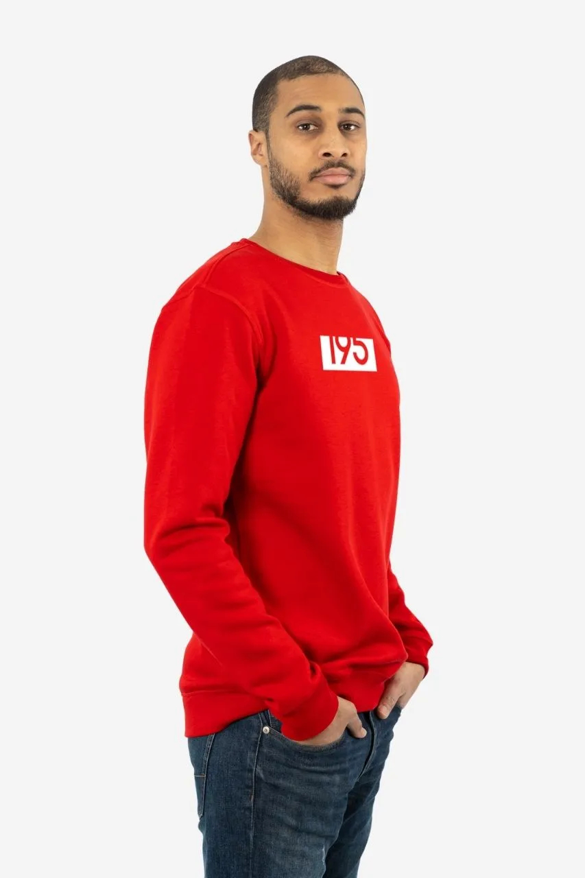 Long sweatshirt in red for tall people