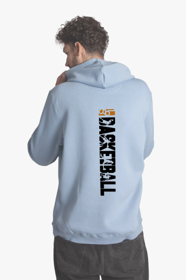 "BASKETBALL BACK" Zipper