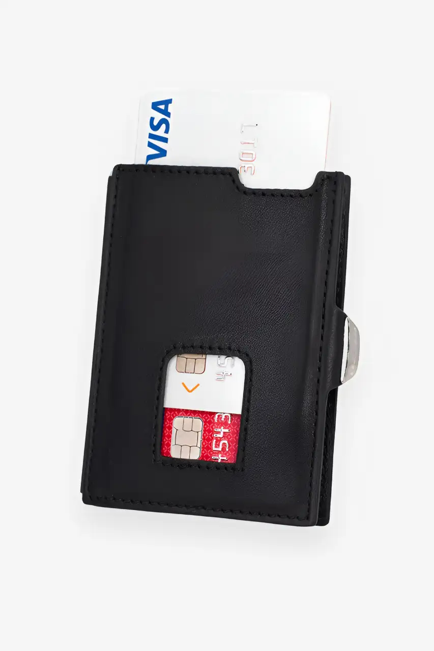 BELTIMORE Slim Wallet "Duke" met RFID-bescherming Zwart