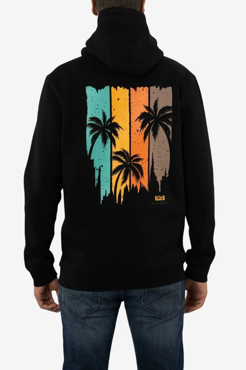 Hoodie met 'PALM'-print op de achterkant