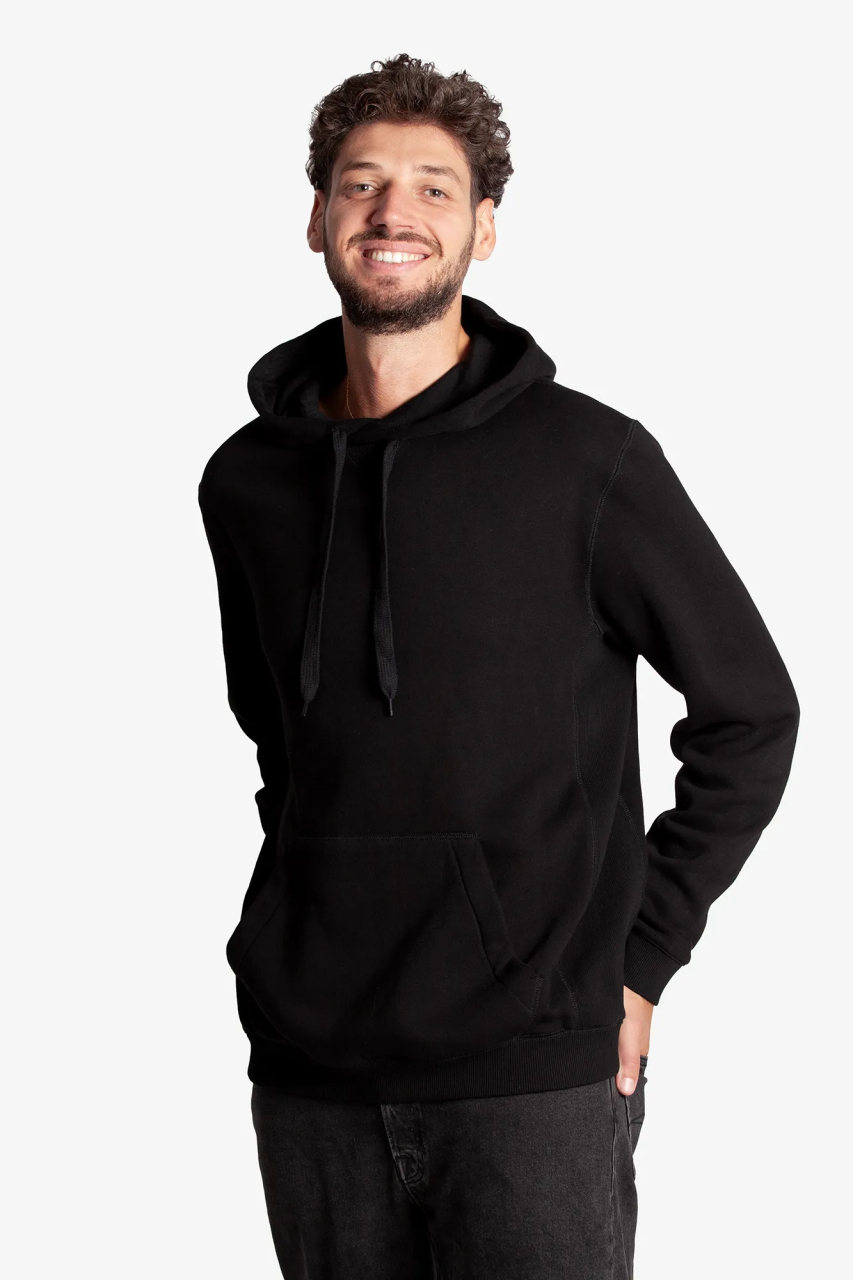 Langer oversized Hoodie in schwarz fuer lange Menschen